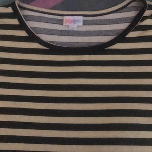 Black and cream striped Julia w/polka dot bottom